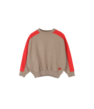 Jenest Sammy Sweater | Beige Melange Red