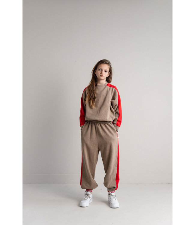 Sammy Sweater | Beige Melange Red