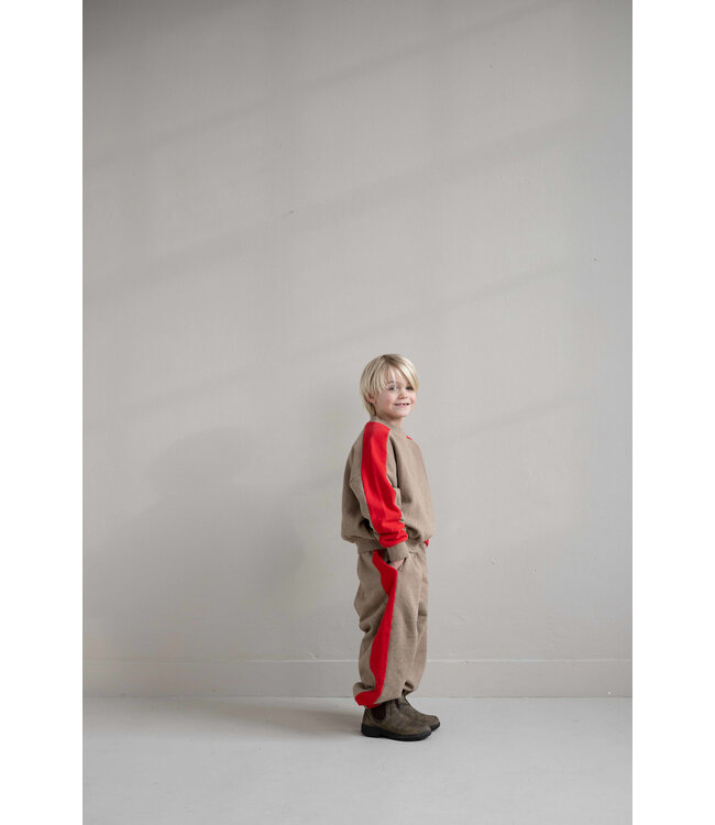Sammy Sweater | Beige Melange Red