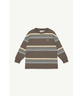Main Story Band Tee | Chocolate Melange Stripe Jersey