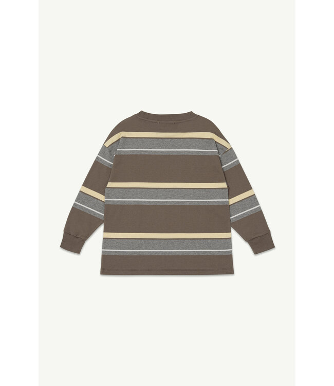 Band Tee | Chocolate Melange Stripe Jersey