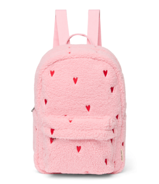 Studio Noos Teddy Midi Backpack | Hearts Light Pink Hearts