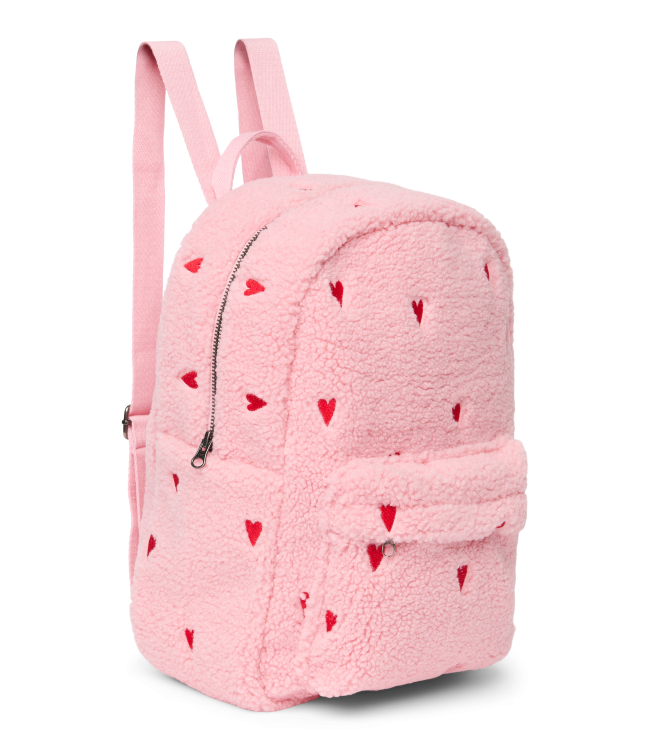 Teddy Midi Backpack | Hearts Light Pink Hearts