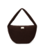 Rib Puffy Cross Body Bag | Dark Brown