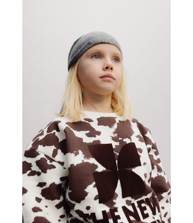 TNS Logo Sweatshirt Cow Print