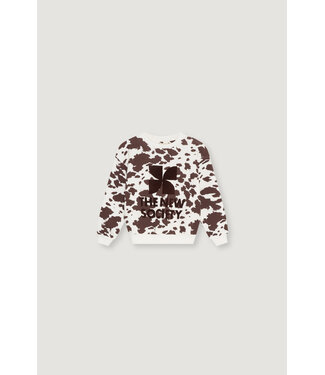 The new society TNS Logo Sweatshirt Cow Print