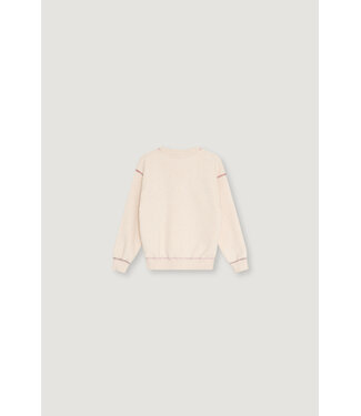 The new society TNS Logo Sweatshirt Whisper White Melange Multicolor