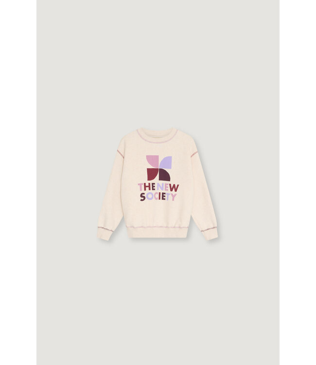 TNS Logo Sweatshirt Whisper White Melange Multicolor