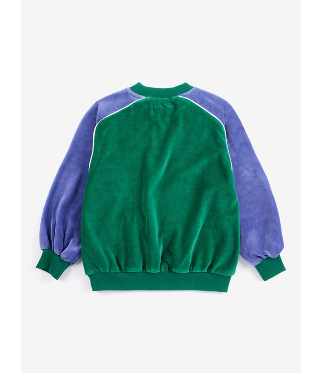 Color Block terry cloth sweatshirt