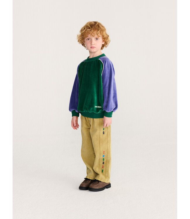 Color Block terry cloth sweatshirt