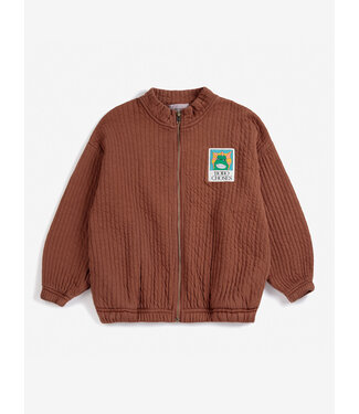 Bobo Choses Beast Tag zipped quilted sweatshirt