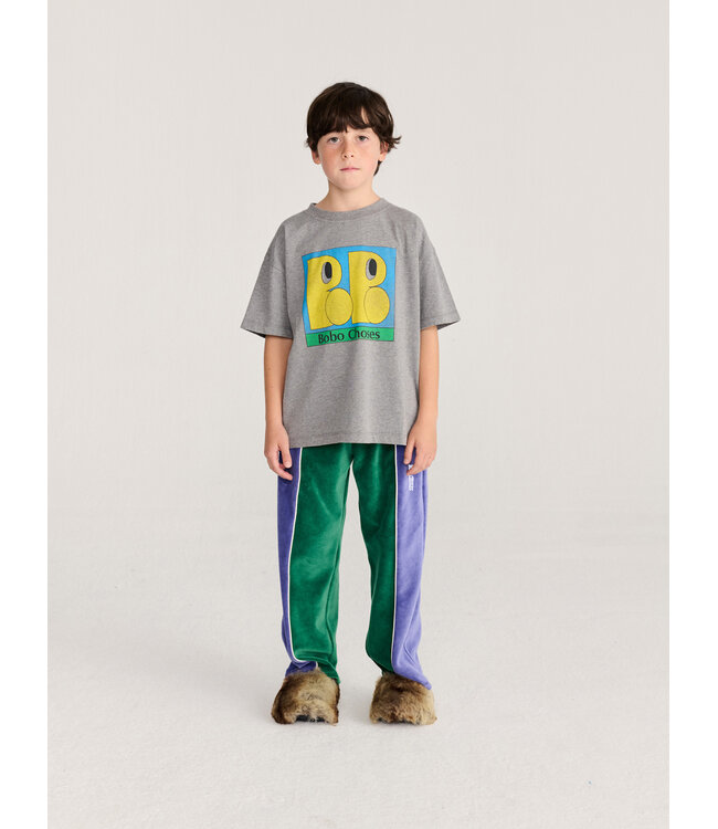 Color Block terry cloth jogging pants