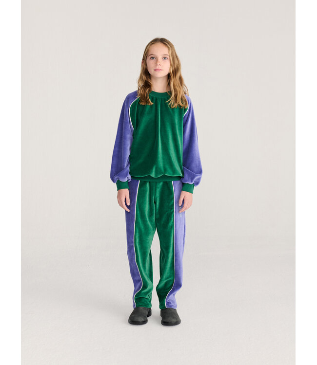 Color Block terry cloth jogging pants