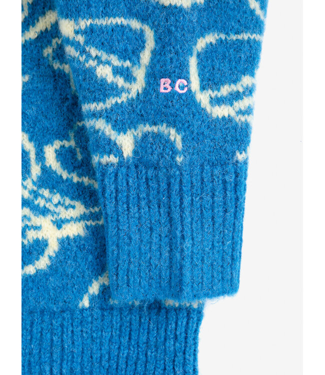 Sketchy Flowers all over jacquard jumper