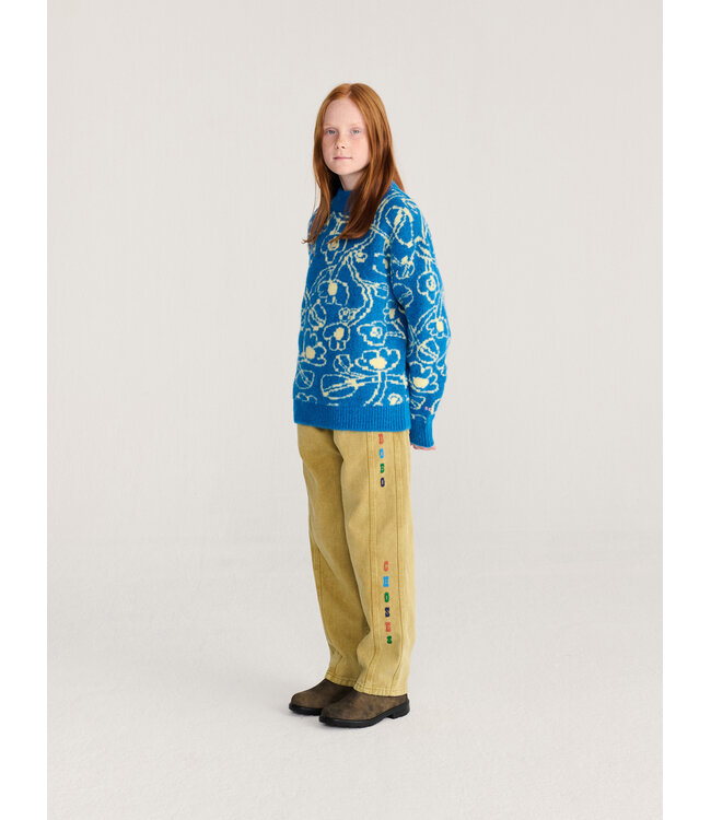 Sketchy Flowers all over jacquard jumper