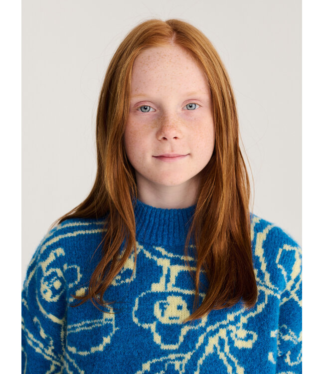 Sketchy Flowers all over jacquard jumper