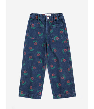 Bobo Choses Stamp Bloom all over denim pants