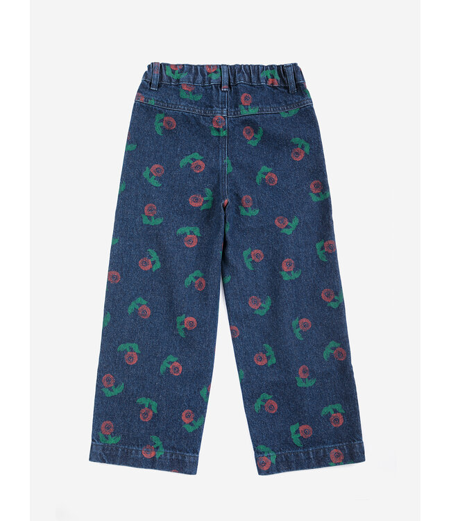 Stamp Bloom all over denim pants