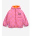 Almost Moiré all over reversible anorak FUCHSIA