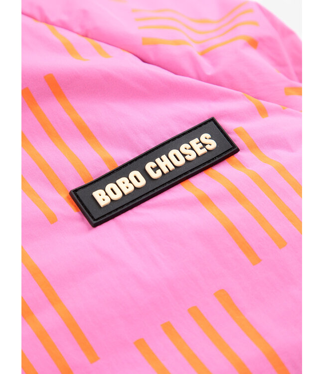 Almost Moiré all over reversible anorak FUCHSIA