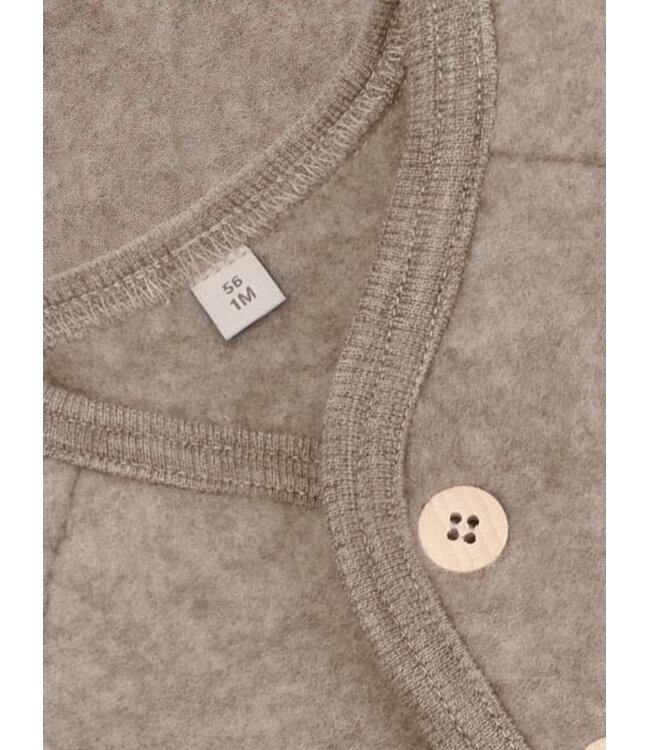 HUTTEliHUT Jacket Wool Fleece w. Buttons | Savannah Melange