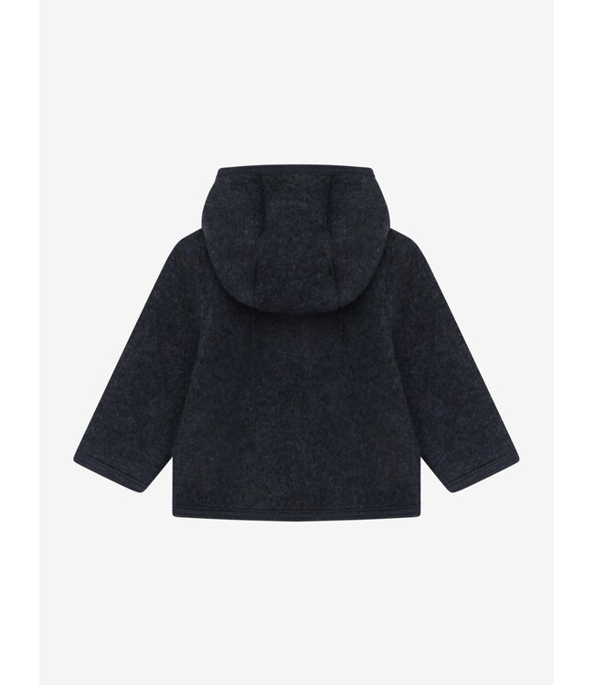 HUTTEliHUT Jacket Wool Fleece | Navy Melange