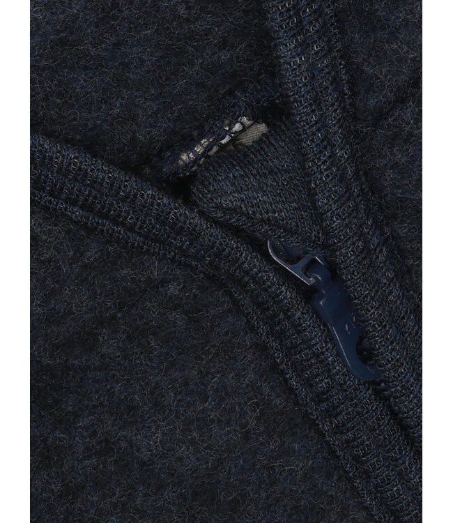 HUTTEliHUT Jacket Wool Fleece | Navy Melange