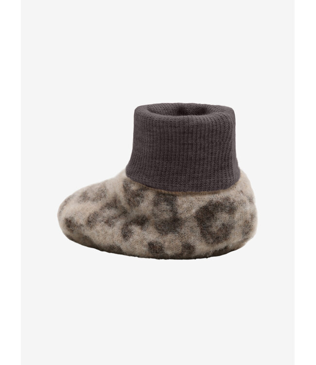 HUTTEliHUT Footies Wool Fleece 2-layer | Camel Melange