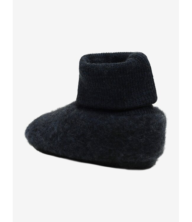 HUTTEliHUT Footies Wool Fleece | Navy Melange