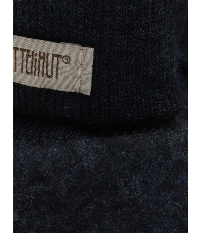 HUTTEliHUT Footies Wool Fleece | Navy Melange