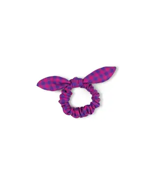 Nixnut Nixnut Bow scrunchie | Blueberry Checkered