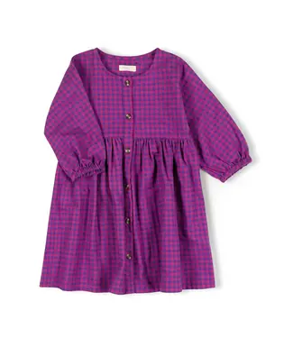 Nixnut Nixnut Lon dress | Blueberry Checkered