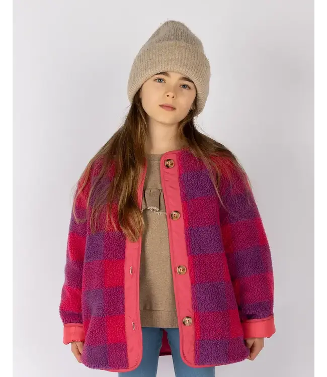 Nixnut Check jacket | Cherry