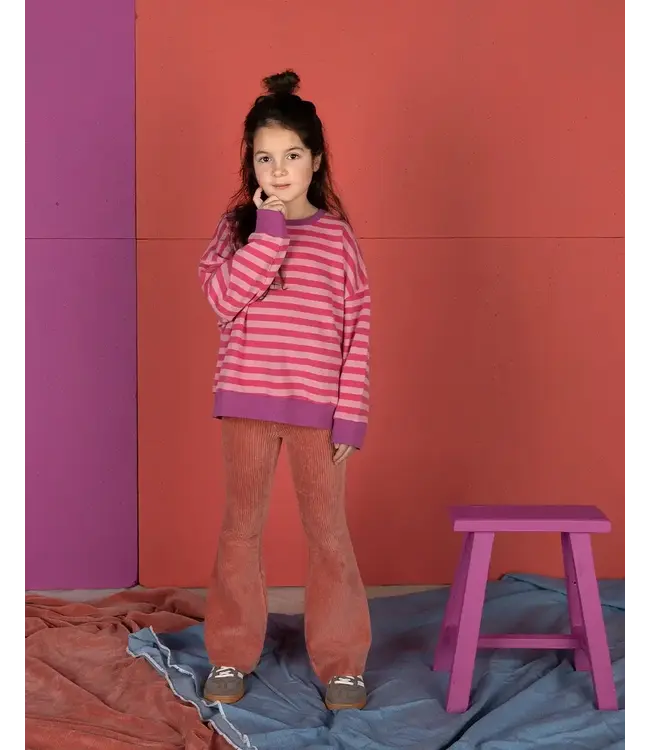 Nixnut Rel sweater | Cherry Stripe