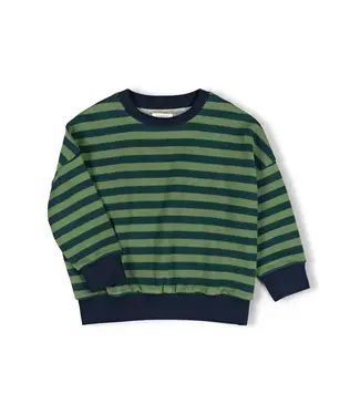 Nixnut Nixnut Rel sweater | Moss Stripe