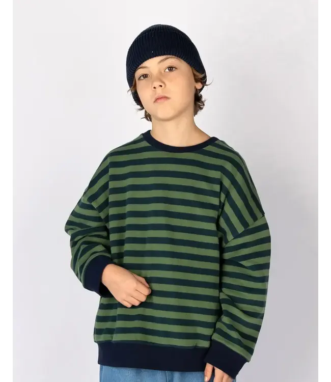 Nixnut Rel sweater | Moss Stripe