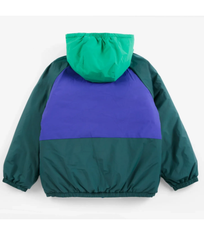 Almost Moiré all over reversable anorak NAVY BLUE