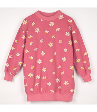 Lotiekids Lötiekids Sweatdress Daisies allover | Pink Lemonade