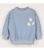 Lotiekids Lötiekids Baby Teddy Sweatshirt Daisies embroidery | Stone Blue