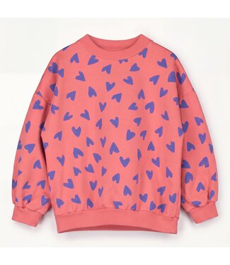 Lotiekids Lötiekids Sweatshirt Hearts allover | Coral