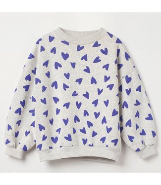 Lotiekids Lötiekids Sweatshirt Hearts allover | Light Grey Melange