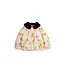 Mini Rodini Kittens aop faux fur collar puffer