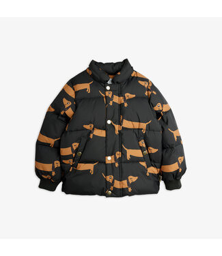 Mini Rodini MR Dog hooded puffer | Black
