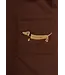 MR Padded nylon parka with faux fur collar | Brown