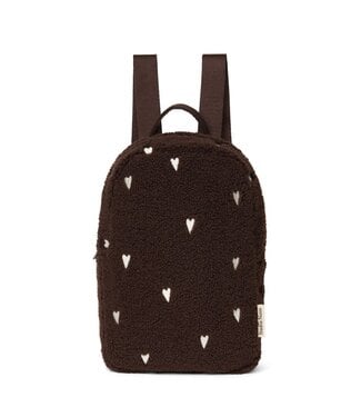 Studio Noos Mini Backpack Teddy Chocolate Hearts