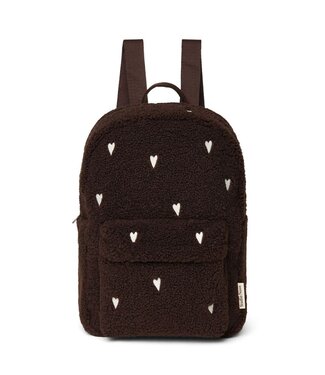Studio Noos Midi Backpack teddy Chocolate Hearts