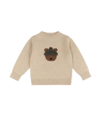 Donsje Denn Merino Wool Sweater | Bear | Biscotti melange