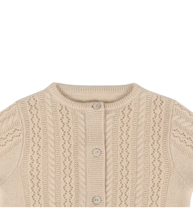 Donsje Danik Merino Wool Cardigan | Soft Sand