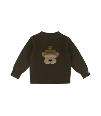 Donsje Donsje Denn Merino Wool Sweater | Terrier | Dark Olive