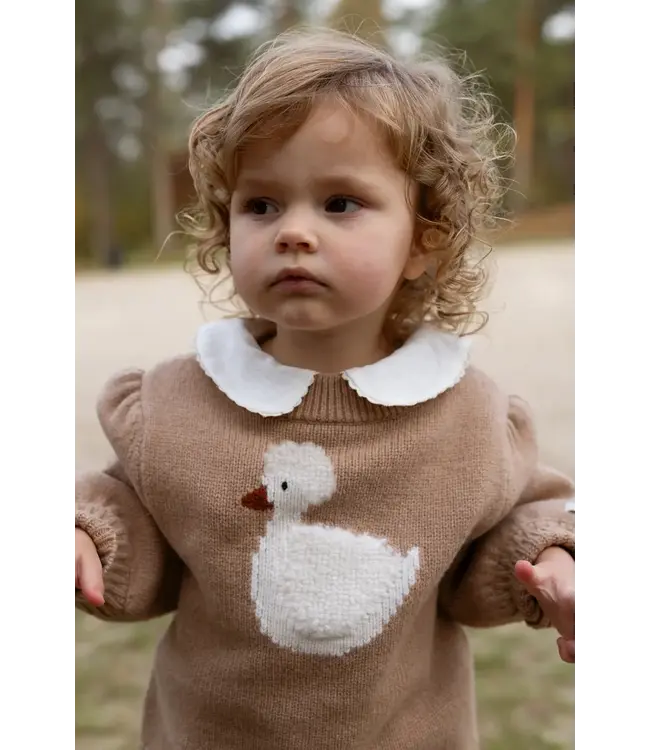 Donsje Denna Merino Wool Sweater | Duck | Hazelnut